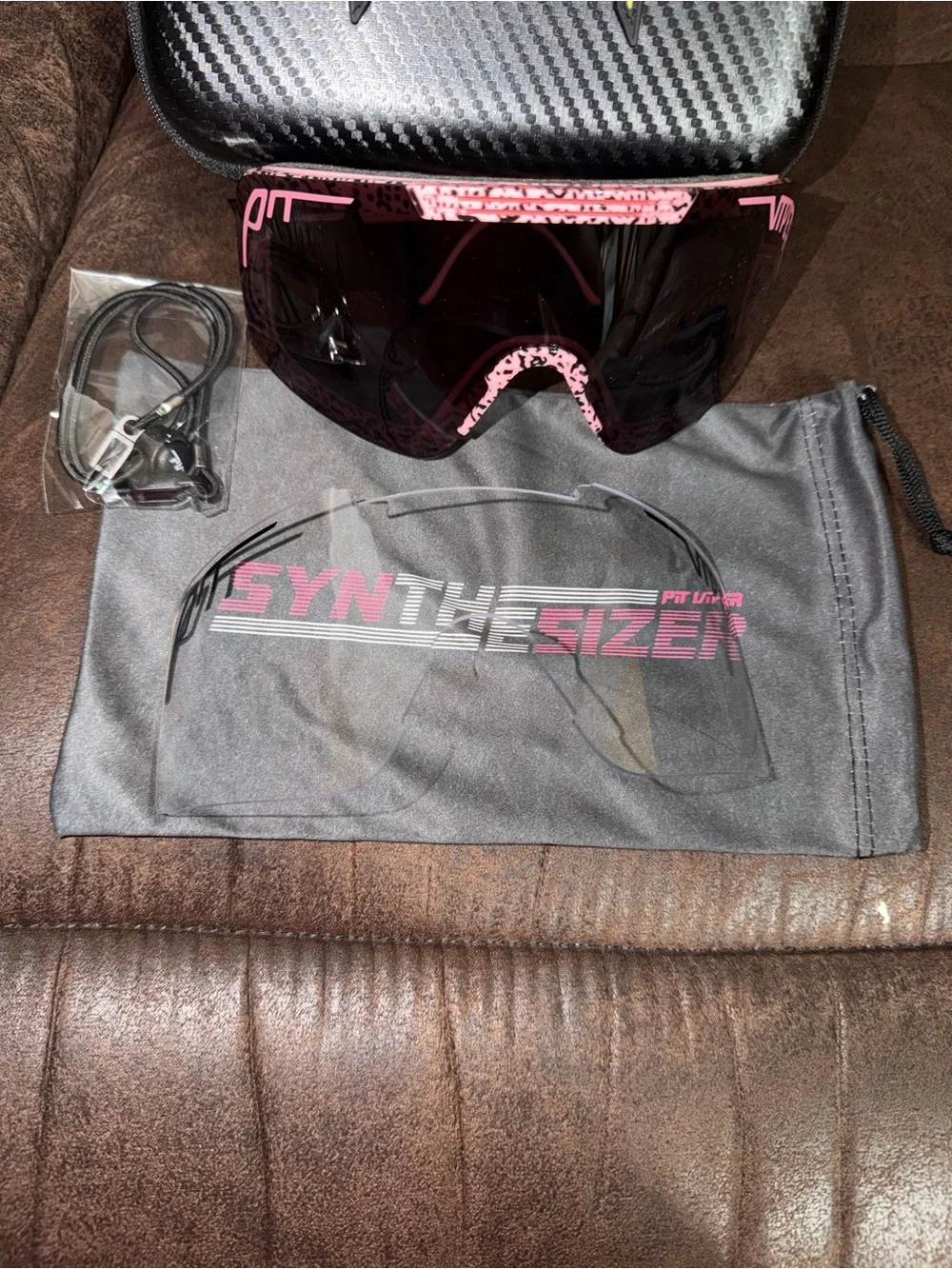 Pit Viper SON OF A PEACH Syntheziser Goggles with Black Hard Case